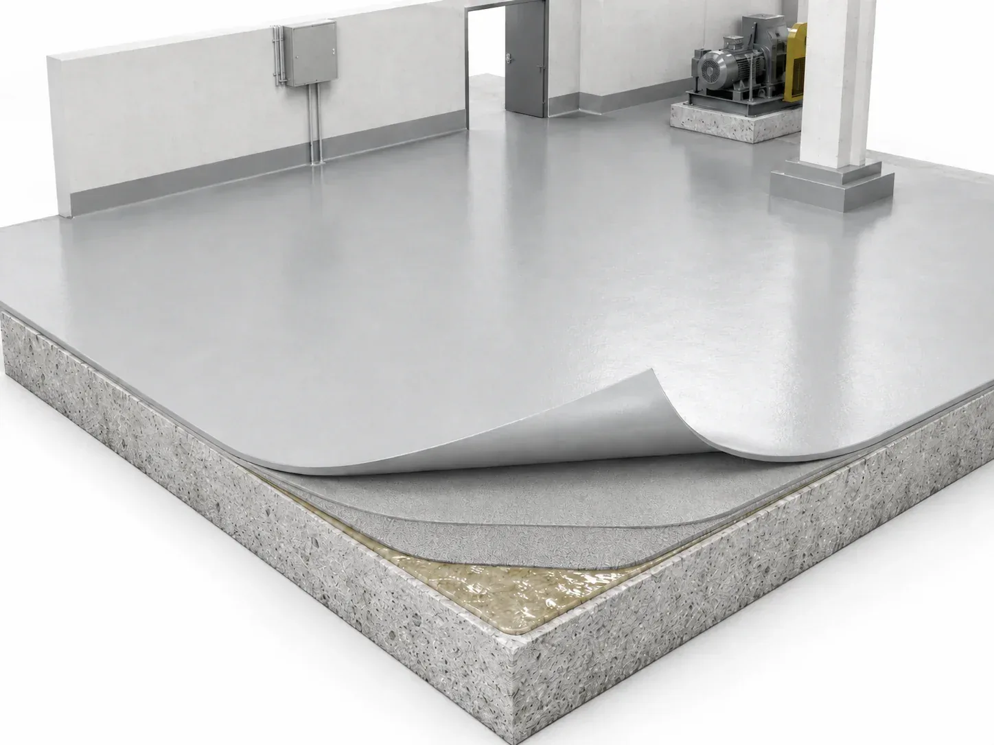 Concrete hand-applied polyurea floor waterproofing and anti-corrosion system overview